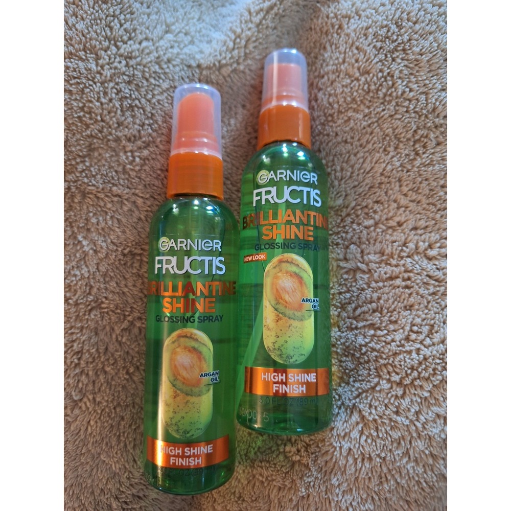 2 Pk Garnier Fructis Style Brilliantine‎ Shine Glossing Spray 3.0 fl oz Ea.